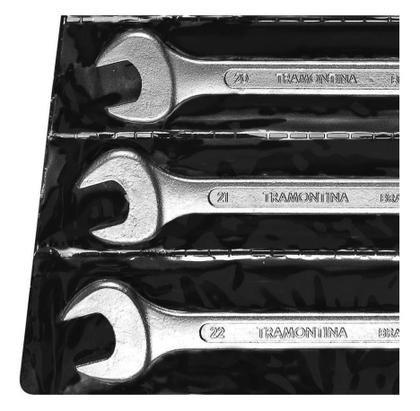 Imagem de Jogo de Chaves Fixas Tramontina Basic com Corpo em Aço Especial Cromado 12 peças 41120212