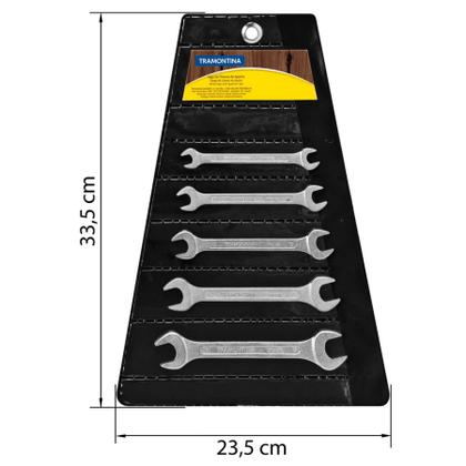Imagem de Jogo de Chaves Fixas Tramontina Basic com Corpo em Aço Especial Cromado 5 peças