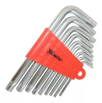 Imagem de Jogo De Chaves Hexagonais Torx Curta Profissional Fixação