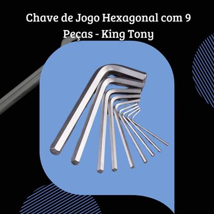 Imagem de Jogo De Chaves L Hexagonal Com 9 Peças King Tony ( 1,5mm a 10mm) Promoção