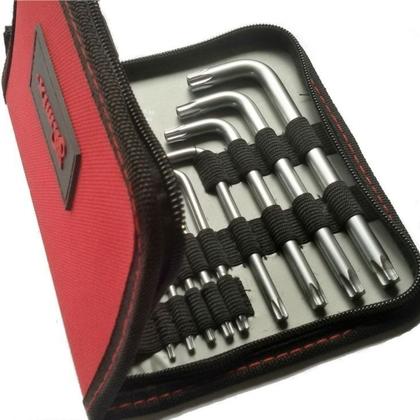 Imagem de Jogo de Chaves Torx E Allen Hexagonais Curtas Crv Com 18 Peças Mtx