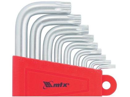 Imagem de Jogo de Chaves Torx MTX T10 a T50 123069 9 Peças