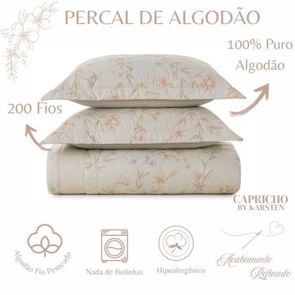 Imagem de Jogo de Colcha e Lençol Queen Karsten 200 Fios 100% Algodão