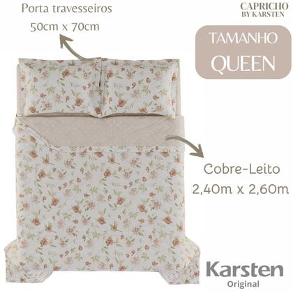Imagem de Jogo de Colcha e Lençol Queen Karsten 200 Fios 100% Algodão