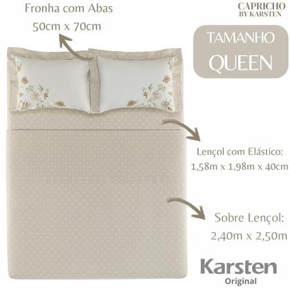 Imagem de Jogo de Colcha e Lençol Queen Karsten 200 Fios 100% Algodão
