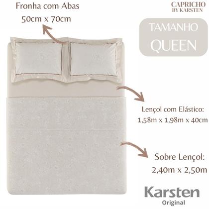 Imagem de Jogo de Colcha e Lençol Queen Karsten 200 Fios 100% Algodão