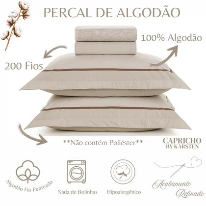 Imagem de Jogo de Colcha e Lençol Queen Karsten 200 Fios 100% Algodão