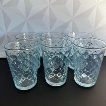 Imagem de Jogo de copo de vidro Marrocos com 6 peças para suco água 200ml barato - kit conjunto copos