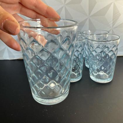 Imagem de Jogo de copo de vidro Marrocos com 6 peças para suco água 200ml barato - kit conjunto copos