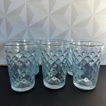 Imagem de Jogo de copo de vidro Marrocos com 6 peças para suco água 200ml barato - kit conjunto copos