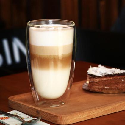 Imagem de Jogo De Copo Vidro Duplo 450ml 4 Peças Café Suco Chá