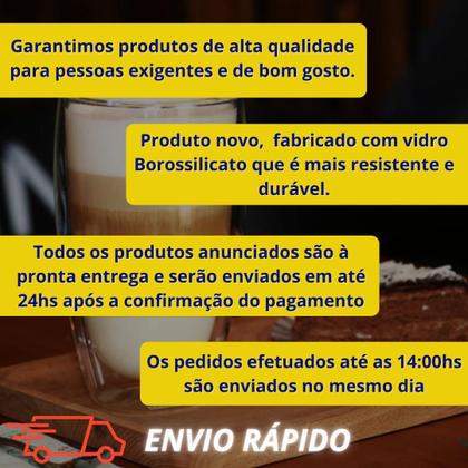 Imagem de Jogo De Copo Vidro Duplo 450ml 4 Peças Café Suco Chá