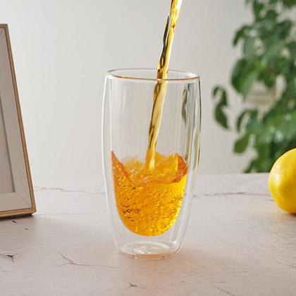 Imagem de Jogo De Copo Vidro Duplo 450ml 4 Peças Café Suco Chá