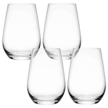 Jogo de Copos de Cristal Transparente Versat 500ml 4 peças - Seu Lar