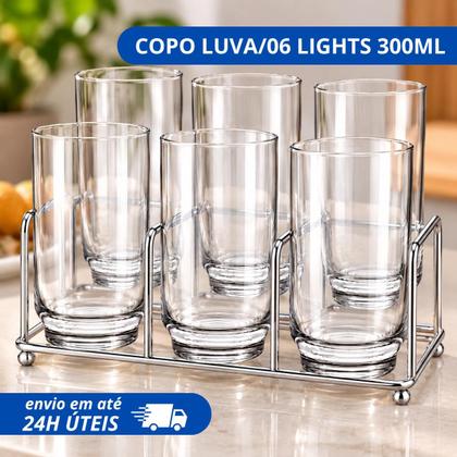 Imagem de Jogo de Copos de Vidro 6un 300mL Nadir Lights Transparente