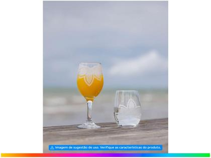 Imagem de Jogo de Copos de Vidro Mandacaru Martha Medeiros 500ml 6 Peças