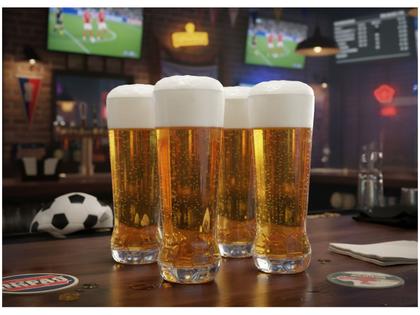 Imagem de Jogo de Copos de Vidro para Cerveja Transparente