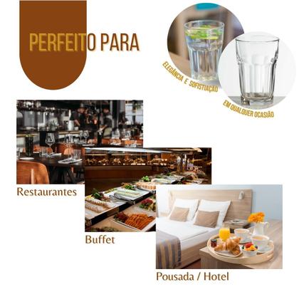 Imagem de Jogo De Copos Em Vidro Kit 12 Peças Cozinha Água Suco Drinks