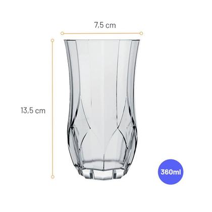 Imagem de Jogo de Copos Opera Long Drink 360ml 12 Unidades Vidro Transparente Nadir