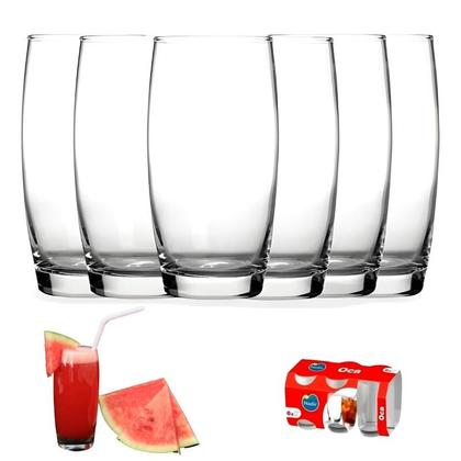 Imagem de Jogo De Copos Vidro 300ml Kit 6 Nadir Oca Para Suco e Água