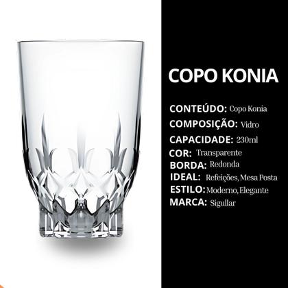 Imagem de Jogo De Copos Vidro Kit 6 Peças Cozinha Água Suco