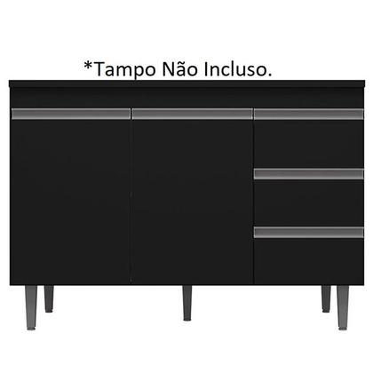 Imagem de Jogo De Cozinha Compacta 11 Portas Com Um Balcão Para Pia Sem Tampo - Móveis Leartam