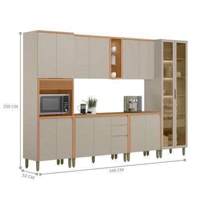 Imagem de Jogo de Cozinha Compacta Connecticut Jequitiba Gris Fosco