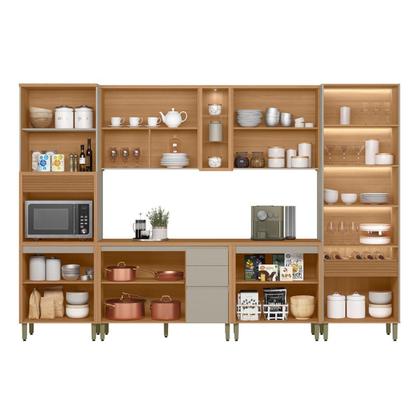 Imagem de Jogo de Cozinha Compacta Connecticut Jequitiba Gris Fosco