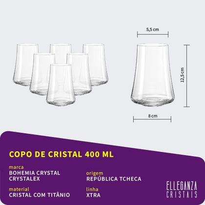 Imagem de Jogo de Cristal Bohemia Xtra Taças Copos e Decanter 43 Peças