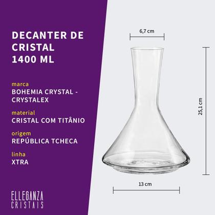 Imagem de Jogo de Cristal Bohemia Xtra Taças Copos e Decanter 43 Peças