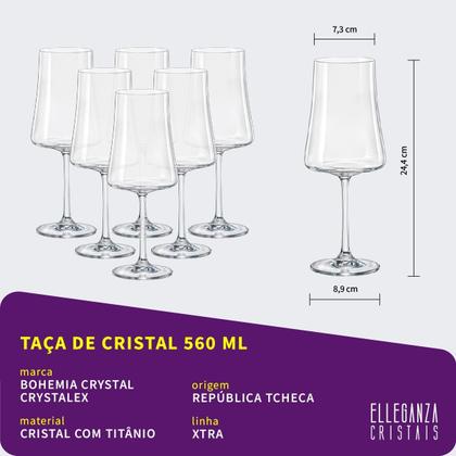 Imagem de Jogo de Cristal Bohemia Xtra Taças Copos e Decanter 43 Peças