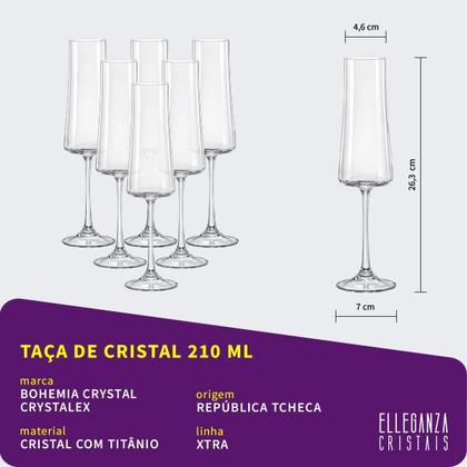 Imagem de Jogo de Cristal Bohemia Xtra Taças Copos e Decanter 43 Peças