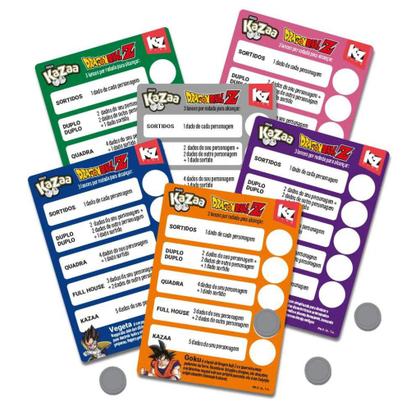 Imagem de  Jogo De Dados E Cartas Kazaa Dragon Ball Z 1261 Elka