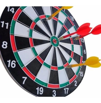 Imagem de Jogo De Dardos Com 4 Dardos E 1 Tabuleiro Dupla-Face 30Cm De Ø