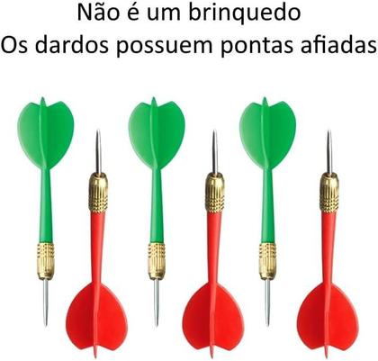 Imagem de Jogo de Dardos Profissional 2 em 1 Dupla Face Com 6 Dardos