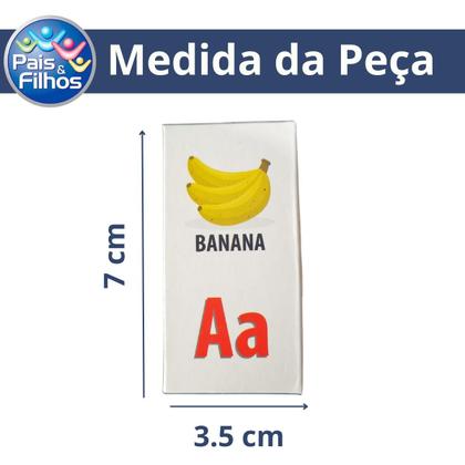 Imagem de Jogo De Dominó 31 Peças Alfabeto Madeira Infantil Educativo Pedagógico