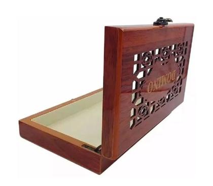 Imagem de Jogo de Dominó Caixa de Madeira 28 Peças