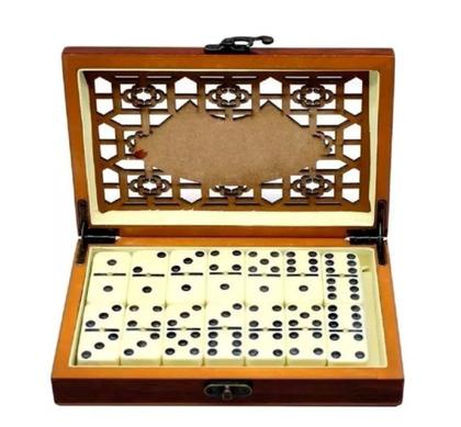 Imagem de Jogo de Dominó Caixa de Madeira 28 Peças