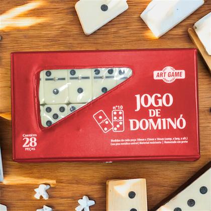 Imagem de Jogo de Dominó com Estojo Profissional 28 Peças 10mm Artbrink