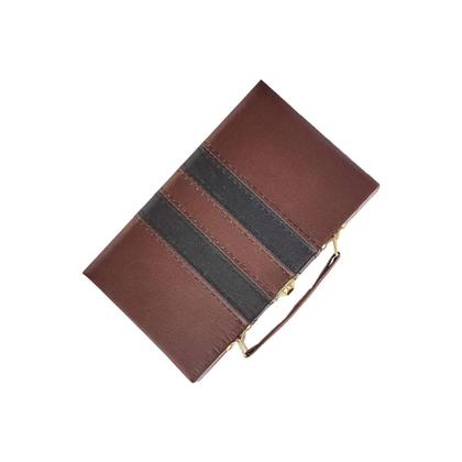 Imagem de Jogo de Dominó com Maleta Western em Material Sintético Marrom