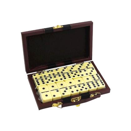 Imagem de Jogo de Dominó com Maleta Western em Material Sintético Marrom