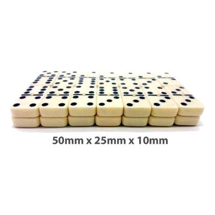 Imagem de Jogo De Dominó De Osso Profissional Com 28 Peças Com Estojo De Maleta Com Cores