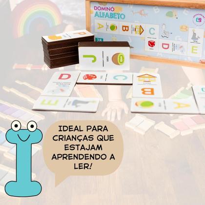 Imagem de Jogo de Dominó Educativo Infantil Associação de Letras