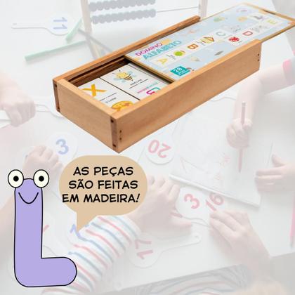 Imagem de Jogo de Dominó Educativo Infantil Associação de Letras