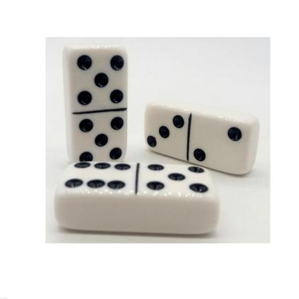 Jogo De Domino Profissional branco Grosso Super Resistente - Euclides Jordao Imagem de Jogo De Domino Profissional branco Grosso Super Resistente