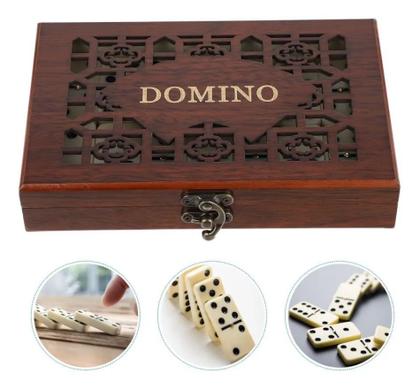 Imagem de Jogo De Dominó Profissional Caixa Premium Madeira 28 Peças JG172003