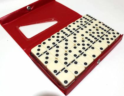 Imagem de JOGO DE Dominó Profissional De Osso Estojo Com 28 Peças