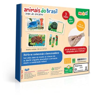 Imagem de Jogo de Encaixe - Animais do Brasil - Maderá Toyster - 3168