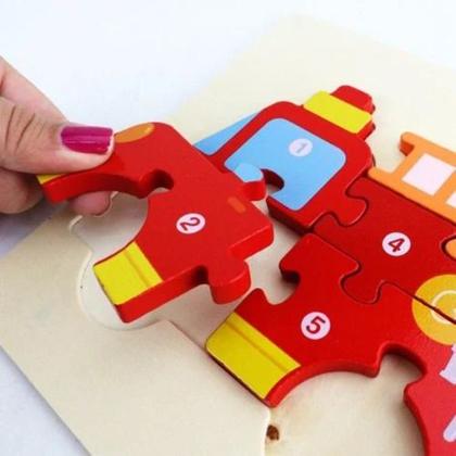 Imagem de Jogo De Encaixe Em Madeira Brinquedo Educativo Montessori