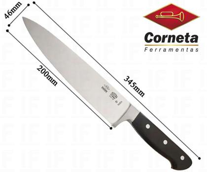 Imagem de Jogo De Faca Profissional Chef Em Inox Corneta